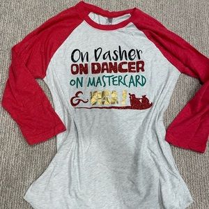 Funny Christmas raglan tee